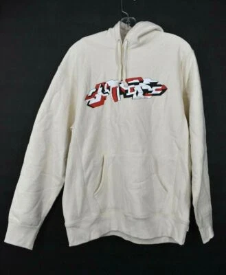 Sudadera Supreme Para Hombres Crema Bloque Logo Delta Cordón Sudadera con Capucha Algodón L Foto 1 de 4