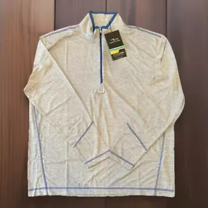 Pullover Page & Tuttle 1/4 zip maglietta golf grande manica lunga traspirante UPF - Foto 1 di 7