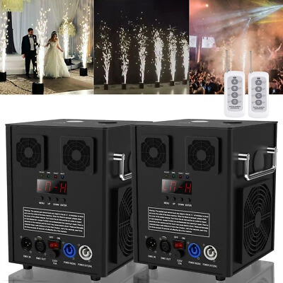 2X 700W Cold Spark Machine DMX Stage Effect Indoor Outdoor Firework Party Lights - Image 1 of 4