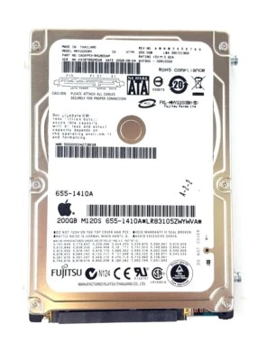 Fujitsu MHY2200BH 200GB 2.5" 5400RPM Laptop Internal Hard Drive HDD 614-1410A - Image 1 of 2