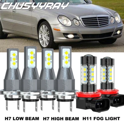 For Mercedes-Benz E350 B200 2008 2009 2010 2011 LED Headlight Bulbs Fog Lamp - Image 1 of 4