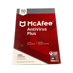 McAfee Antivirus Essential Protection For Your PC 10 Devices Brand New Sealed - Picture 1 of 2