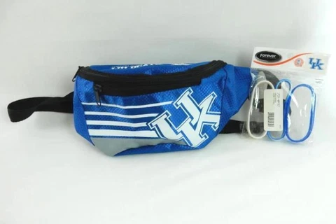 Lot of NCAA University Of Kentucky Wildcats UK Souvenirs Belt Bag Bracelets Blue Cover
