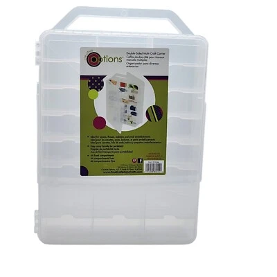 Double Sided Storage 46 Hot Wheels Sewing Thread Spool Organizer Holder Box Case - Image 1 of 4