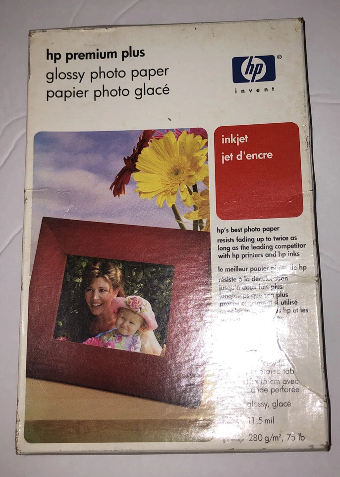 HP Premium Plus 4x6 Inkjet Glossy Photo Paper 45 Sheets / NEW - Image 1 of 1