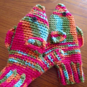 Crochet adult fish mittens PATTERN ONLY  - Picture 1 of 6