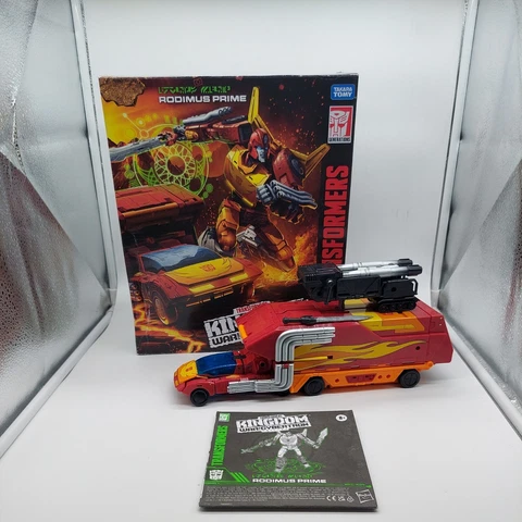 Transformers Kingdom Rodimus Prime Commander War for Cybertron incomplete Cover