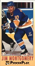 1993-94 PowerPlay Blues Hockey Card #431 Jim Montgomery Rookie