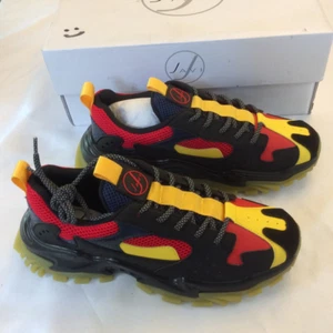 Javi Burst Sneaker Shoes Mens Size 8.5M Multicolor Color Block Low Top Mesh - Picture 1 of 5