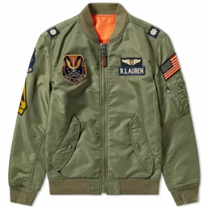 Size XL 27.5" Chest POLO RALPH LAUREN Mens Twill Bomber Jacket L2 Flight X-Large - Picture 1 of 20