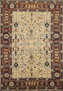 Vegetable Dye Wool Ziegler Oriental Area Rug Hand-made Living Room Carpet 10x12 - Photo 1/14