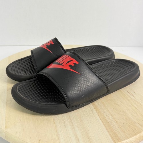 Sandali Nike Uomo Benassi JDI Slip On Slide Nero Rosso 343880 060 Taglia 8