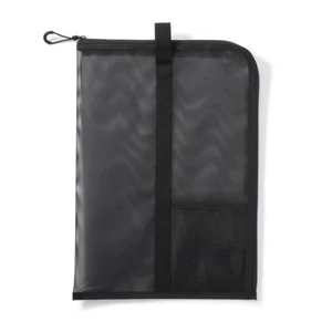 Muji Nylon mesh vertical document case with dividers Size A4 Black Colors - Picture 1 of 7