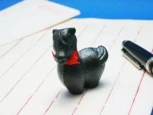 Pferd Puppe Briefbeschwerer Japanisch Nanbu Gusseisen Bunchin Kalligraphie Made Japan - Bild 1 von 6