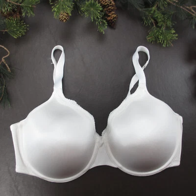 Sujetador Playtex 40DD Blanco Encaje Acolchado Con Aros Cierre Ajustable Espalda Foto 1 de 4