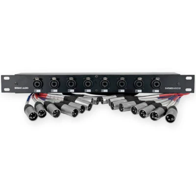 SARMSS-8x310 - 8 Channel XLR TRS Combo Splitter Snake Cable 3' & 10' XLR trunks - Image 1 of 4