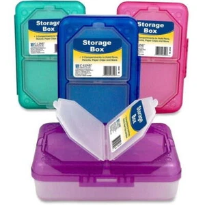 C-Line Storage Box with 3 Compartments Assorted Tropic Tones Colors, 1/EA, 48500 - Picture 1 of 5
