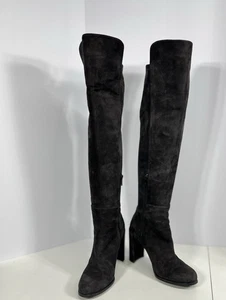 Stuart Weitzman Over the Knee Boots  Womens 6M Dark Brown Suede Leather - Picture 1 of 10