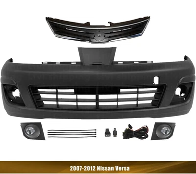 Kit de montaje de cubierta de parachoques delantero pintable y rejilla para Nissan Versa 2007-2012 Foto 1 de 4