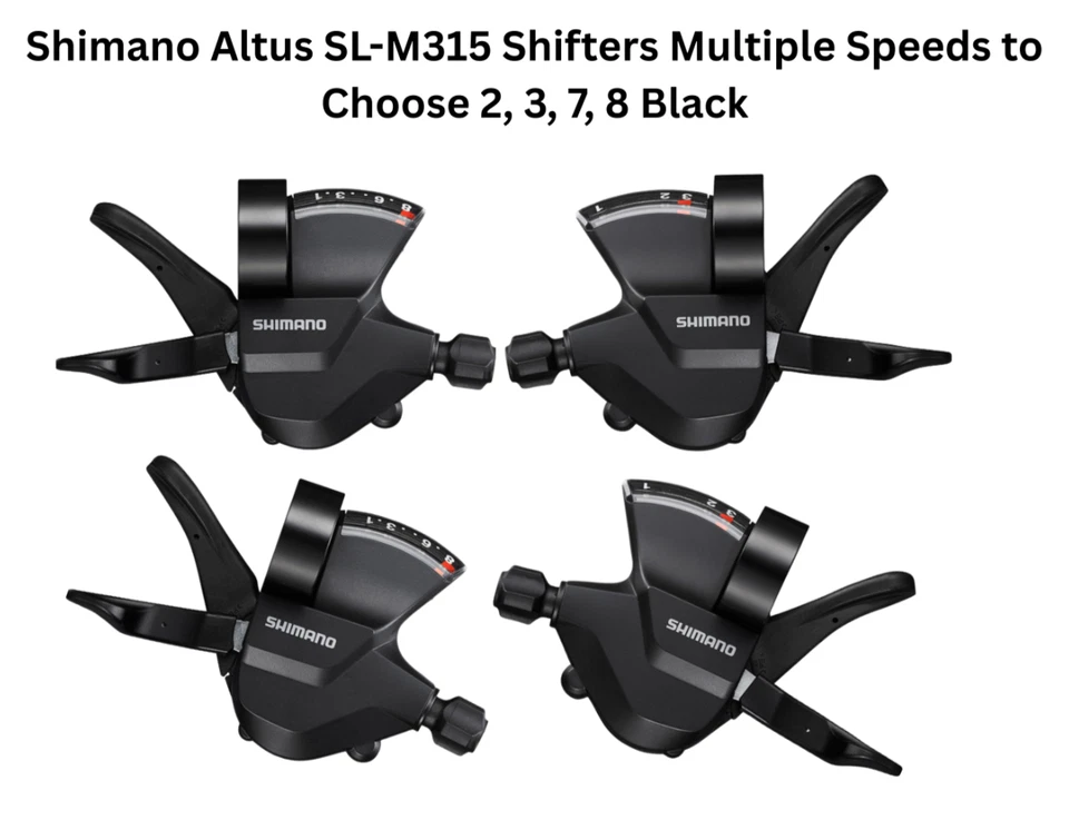 Shimano Shifter Lever Altus SL-M315 Multiple Speeds to Choose 2,3,7,8 Black - H - Image 1 of 1