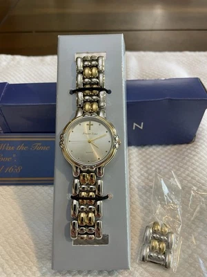 Reloj Cruz Dos Tonos Avon Vintage 2004 Para Hombre Tiempo de Oración Foto 1 de 4