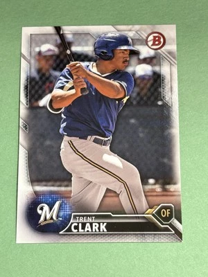 Trent Clark 2016 Bowman Draft Milwaukee Brewers #BD-149 W418 - Image 1 of 2
