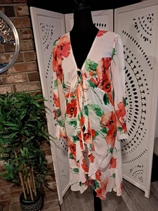 Morgenmantel Badeanzug Abdeckung Resortkleidung Festivalkleidung Staubtuch Größe SM elastischer Bund Hose - Bild 1 von 7