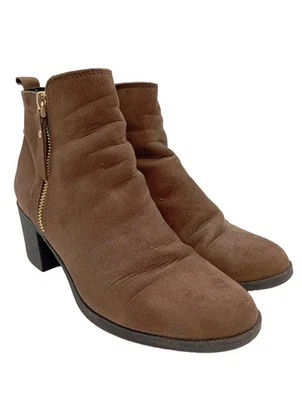 H&M Botas con cremallera Mujeres Botines Talla EU 37 marrón look casual - Imagen 1 de 4