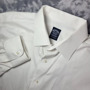 Camisa de vestir Brooks Brothers para hombre XXL 18,5 blanca manga larga con botones 36/37 - Imagen 1 de 7