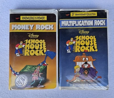 Schoolhouse Rock VHS Lot Includes  Money Rock And Multiplication Rock, Disney  - Image 1 of 4