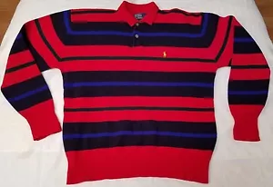 Polo Ralph Lauren suéter a rayas lana de cordero unisex talla L - Imagen 1 de 10