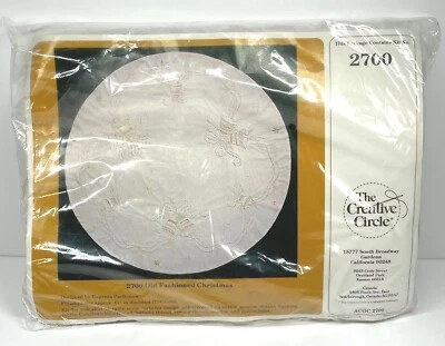 VTG The Creative Circle Kit 2700 Old Fashion Christmas Tree Skirt/Table Cloth - Image 1 of 4