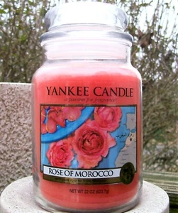 Yankee Candle Retired World Journeys "ROSA DE MARRUECOS" Grande 22 oz..~RARO~NUEVO - Imagen 1 de 3