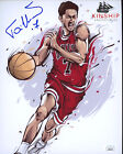 Toni Kukoc signed 8x10 Photo JSA COA Basketball All Star Bulls HOF Auto B1431