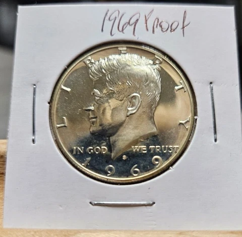 1969 S US KENNEDY SILVER HALF DOLLAR PROOF UNCIRCULATED Cover