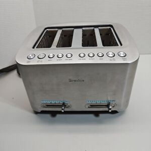 Breville Toaster BTA840XL Die-Cast 4-Slice Smart Toaster Silver See Description