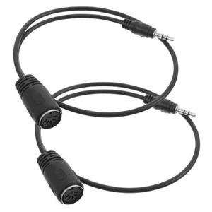 2pcs 3.5mm Trs Male To 5-Pin Din Female Midi Cable Adapter Connect Midi - Picture 1 of 12