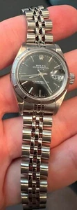 Rolex Stainless Steel Oyster Perpetual Date 79190 26MM Black Dial Jubilee Band - Picture 1 of 10