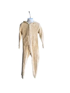 Cat & Jack Girls XS 4/5 Pajama Velour One Piece Tiger Spotted - Picture 1 of 4