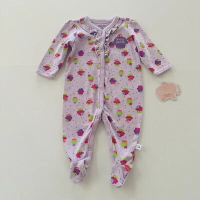 Первые моменты 3 месяцев Baby Girl кекс Footie новый с Ярлыками - Изображение 1 из 3
