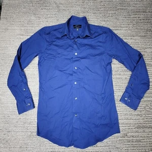 Apt 9 Size 15 32/33 Mens Dress Shirt Slim Fit Button Up Collar Blue - Picture 1 of 9