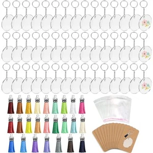 300 PCS Acrylic Keychain Blank Set Key Chain for Vinyl Key Come with Acrylic ... - Picture 1 of 7