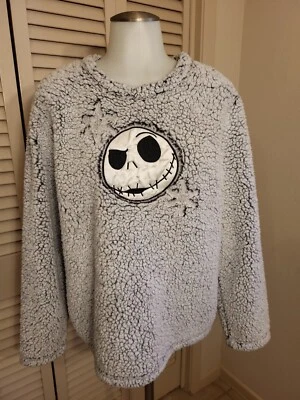 Pesadilla antes de Navidad Jack Skellington blanco imitación piel camiseta para dormir Disney  Foto 1 de 4