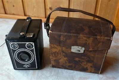 Antike Kamera - Agfa-Box - mit originaler Ledertasche - Bild 1 von 4
