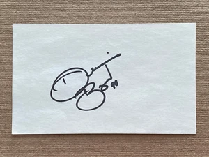 DENNIS BYRD AUTOGRAPHED Index Card Signed Football Debut 1989 New York Jets - Picture 1 of 2