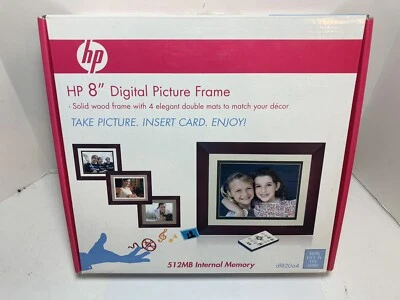 HP 8 Inch Digital Picture Frame Model df820a4 Solid Wood 512MB - Image 1 of 4