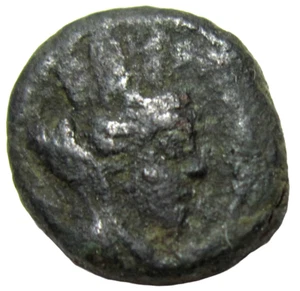 PHOENICIA,TYRE. CIVIC ISSUE. AE 16. CIRCA EARLY 2ND CENTURY AD. TYCHE/PALM TREE - Picture 1 of 3