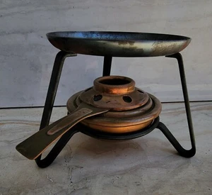 Vintage Spring copper Culinox Chaffing Mini Fondue Burner Swiss Made Antique - Picture 1 of 4