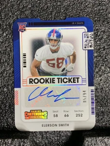 2021 CONTENDERS ELERSON SMITH 05/94 Linebacker ROOKIE AUTO GIANTS RC New York - Picture 1 of 2