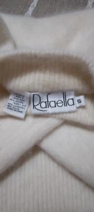 Maglione Rafaella 45% lana di agnello angora vintage nero fuzzy medio - Foto 1 di 9